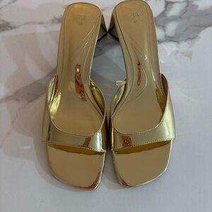 Zara Metallic Gold Women's Heels